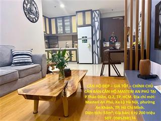CĂN HỘ ĐẸP – GIÁ TỐT – CHÍNH CHỦ CẦN BÁN CĂN HỘ MASTERI AN PHÚ TẠI P.Thảo Điền, Q.2, TP.