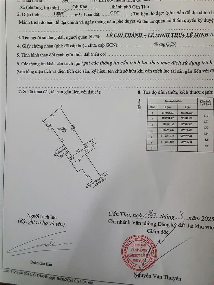 HOT HOT – CHÍNH CHỦ CẦN BÁN ĐẤT MẶT TIỀN Đường Trần Văn Khéo, P.Cái Khế, quận Ninh Kiều,