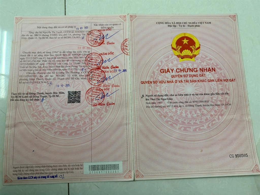 ĐẤT ĐẸP - GIÁ TỐT - Cần Bán Nhanh Lô Đất 2 Mặt Tiền Tại Đông Thạnh, Hóc Môn, tp Hồ Chí