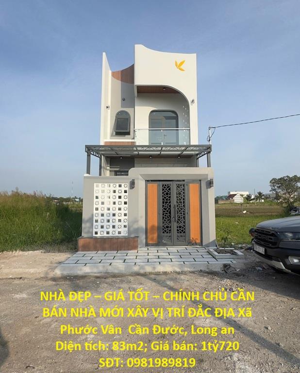 NHÀ ĐẸP – GIÁ TỐT – CHÍNH CHỦ CẦN BÁN NHÀ MỚI XÂY VỊ TRÍ ĐẮC ĐỊA Xã Phước Vân  Cần Đước,