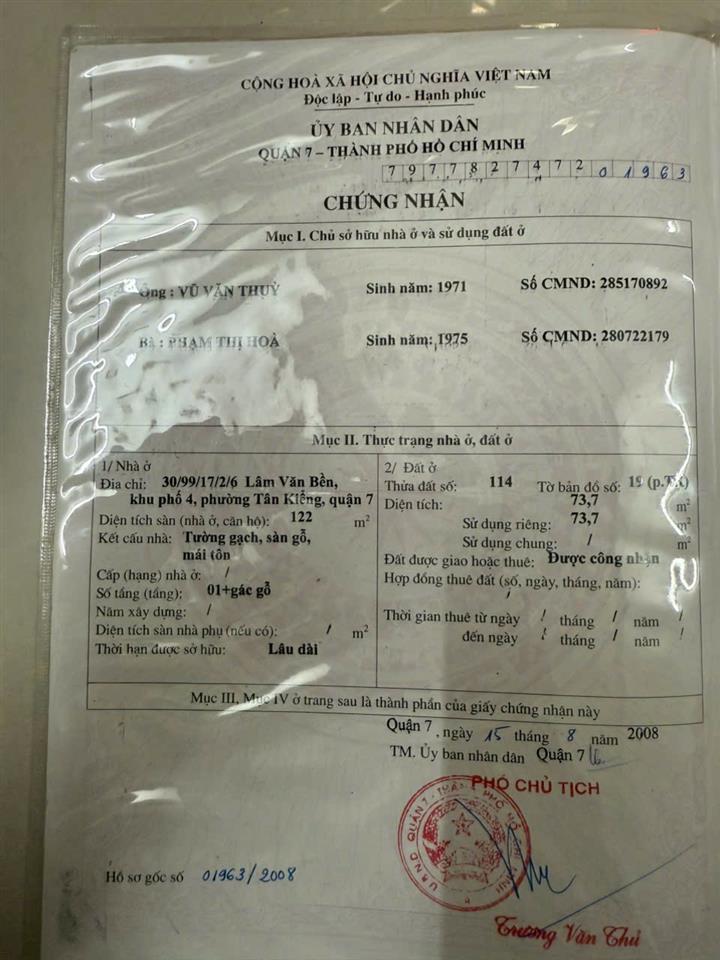 NHÀ ĐẸP -  GIÁ TỐT - CHÍNH CHỦ CẦN BÁN CĂN NHÀ Số 30/99/17/2/6 Lâm Văn Bền, P.Tân Kiểng,