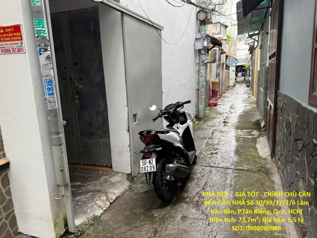 NHÀ ĐẸP -  GIÁ TỐT - CHÍNH CHỦ CẦN BÁN CĂN NHÀ Số 30/99/17/2/6 Lâm Văn Bền, P.Tân Kiểng,