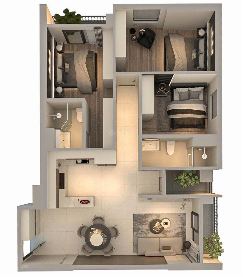 Bán căn 3pn giá cực tốt | chung cư minh quốc plaza, sẵn sổ, ngay trung tâm thủ dầu một