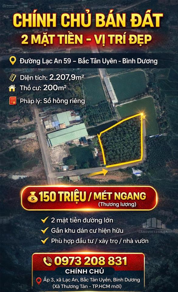 Chính chủ cần bán đất mặt tiền lạc an 59 vị trí đẹp đường thông, 3 tỷ giá tốt cho nhà đầu tư