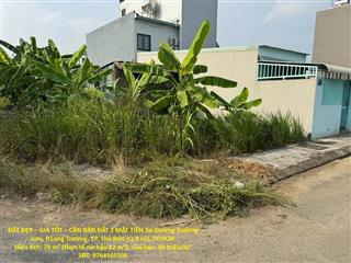 ĐẤT ĐẸP – GIÁ TỐT – CẦN BÁN ĐẤT 2 MẶT TIỀN Tại Đường Trường Lưu, P.Long Trường, TP. Thủ