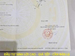 ĐẦU TƯ SINH LỜI CAO - GIÁ TỐT - CẦN BÁN Lô Đất Tại Nam Ban, Lâm Hà Lâm Đồng