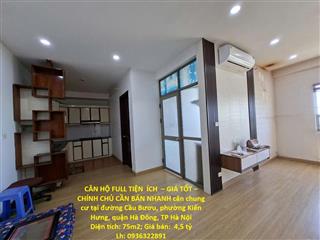 CĂN HỘ FULL TIỆN  ÍCH  – GIÁ TỐT – CHÍNH CHỦ CẦN BÁN NHANH căn chung cư tại quận Hà Đông,