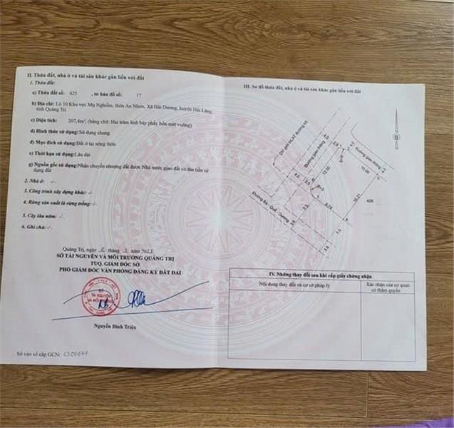 ĐẤT VEN BIỂN ĐẸP – BÁN GẤP– CHÍNH CHỦ CẦN BÁN 2 LÔ ĐẤT TẠI Xã Triệu Vân, H.Triệu Phong,
