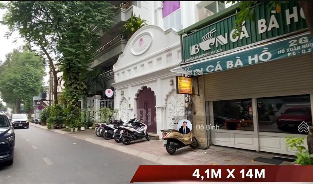 Mặt tiền hồ xuân hương, quận 3  4,5x14m trệt lầu  giá ngộp chỉ 21,5 tỷ  không lỗi phong thủy