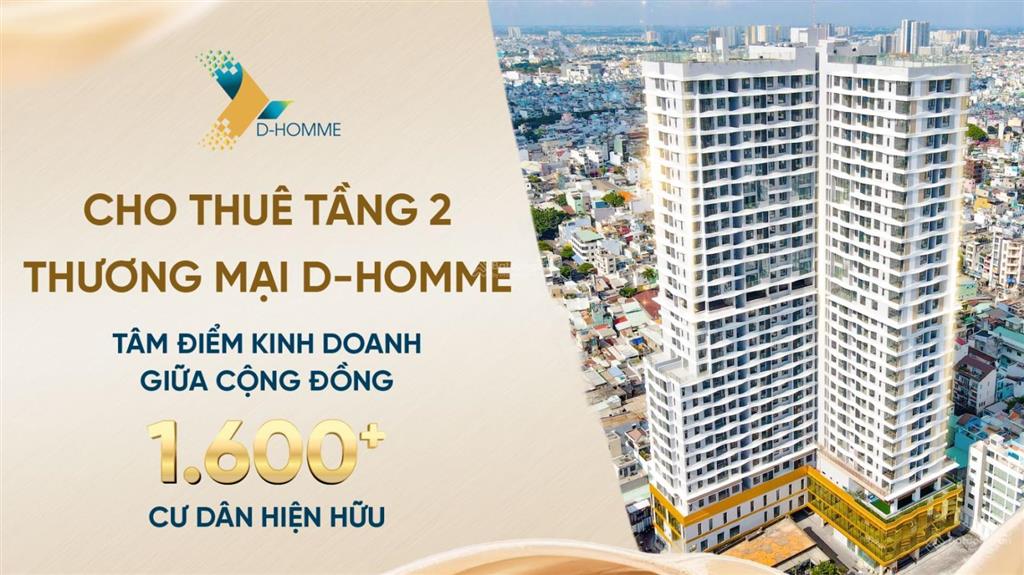 Cho thuê tầng 1 & tầng 2 thương mại dhomme & daqua
