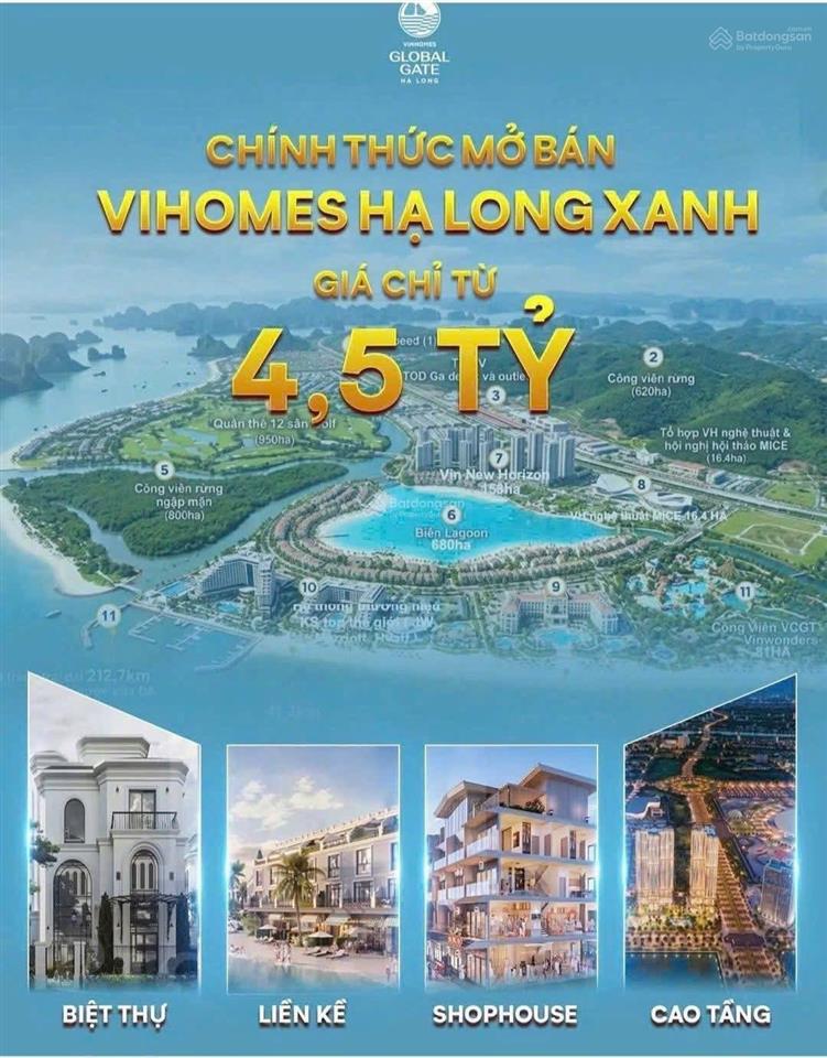 Chỉ 5,5 tỷ/căn sở hữu nhà phố vinhomes hạ long xanh siêu đô thị biển đẳng cấp quốc tế