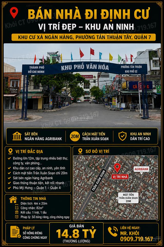 Chủ nhà đi định cư, bán nhà khu cư xá ngân hàng, khuôn 4x20, 2 lầu, vị trí đẹp, thích hợp xây mới.