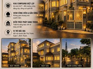 Trần não q.2  biệt thự compound 260m2 view công viên. giá thương lượng.