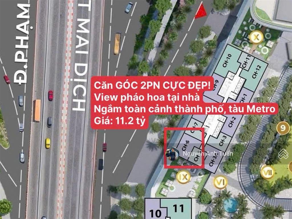 Bán căn góc 2pn quỹ ngoại giao sun cầu giấy cực vip, xem pháo hoa tại nhà, 75m2nhận nhà với 3.3 tỷ