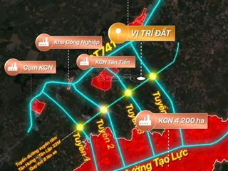 Bán nhanh đất mặt tiền xuyên tâm trung tâm các kcn lớn, diện tích 5x40m, giá 5xx triệu