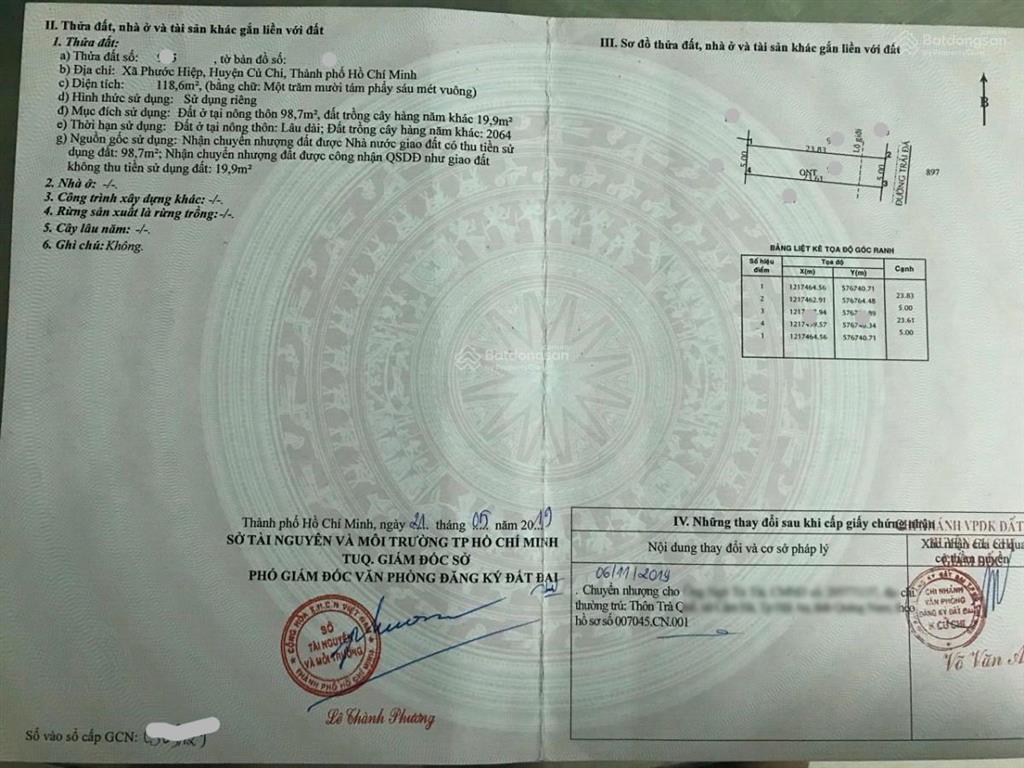 Bán gấp lô đất 118m² giá 1ty2 ngay đường nguyễn văn khạ, t.t củ chi gần cầu vượt sổ hồng riêng