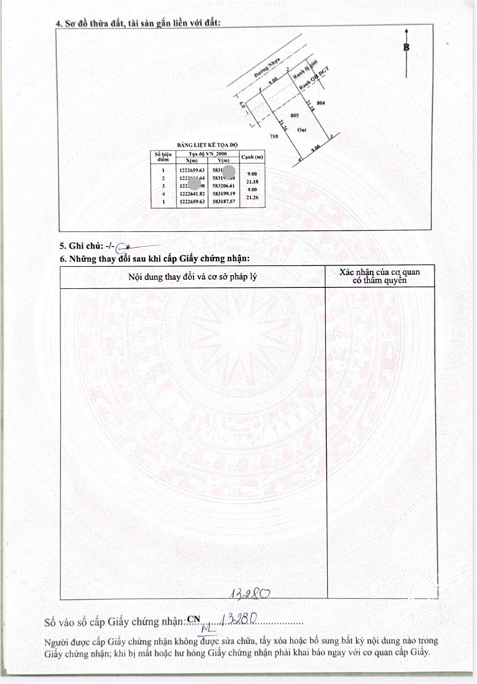 Bán gấp đất diện tích 190m2 giá 950tr đường bà thiên xã nhuận đức củ chi gần ủy ban  sổ hồng riêng