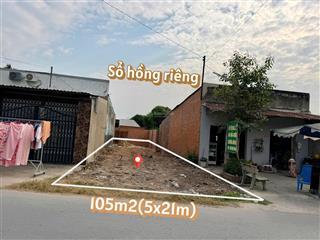 Bán gấp đất 105m2 giá 1tỷ2 đường suối lội, xã tân thông hội, củ chi gần trường học  sổ hồng riêng