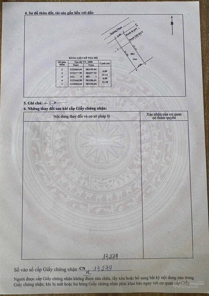 Bán gấp đất diện tích 126m2 giá 750tr đường bà thiên xã nhuận đức củ chi gần ủy ban  sổ hồng riêng