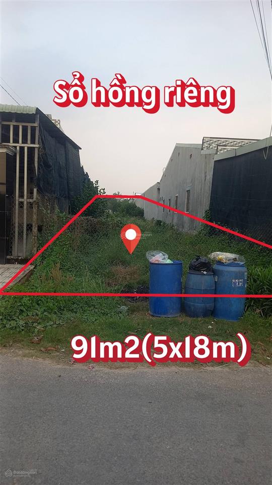 Bán gấp lô đất 92m² giá 950tr ngay đường nguyễn văn hoài xã tân an hội củ chi sổ hồng riêng