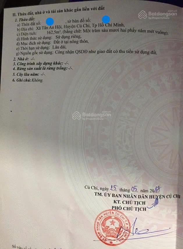 Đất dân 163m2 ngang 6,5m giá 1,3 tỷ ngay nguyễn văn khạ, tân an hội, củ chi ngay san kcn tây bắc