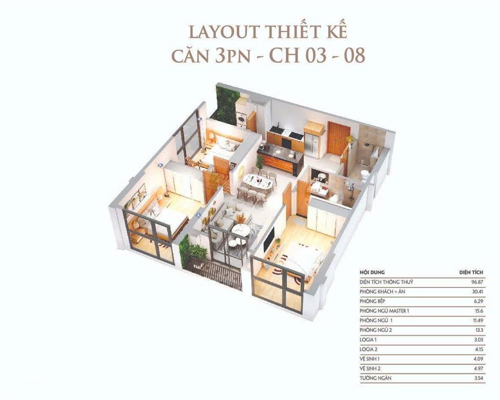 Cho thuê căn bàn giao cđt khai sơn 3pn  120m², giá 9tr/tháng.  0342 712 ***