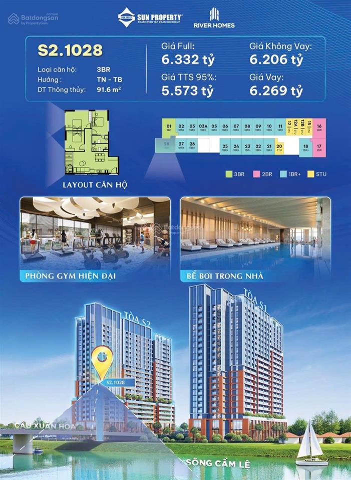 Spana tower căn hộ 3pn s21028 | căn góc view đẹp không gian sống đẳng cấp