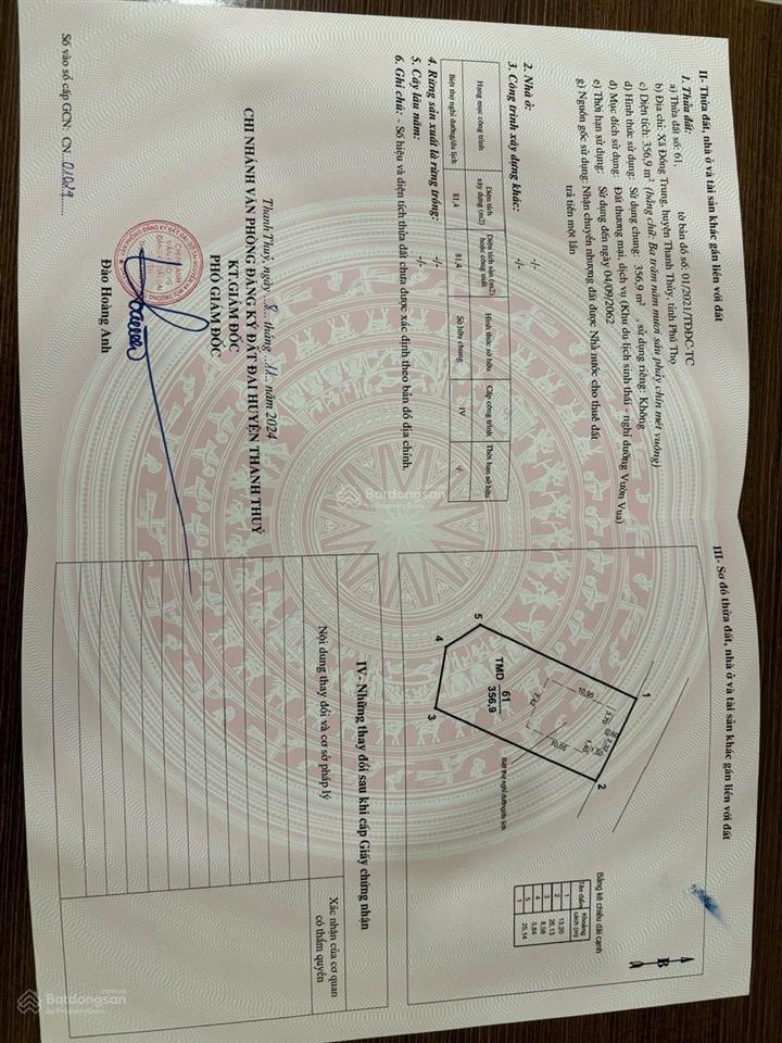 Chính chủ bán biệt thự nghỉ dưỡng bích liên vườn vua thanh thuỷ phú thọ