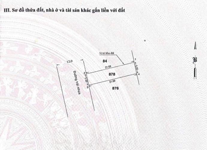 Hàng hiếm bán đất chỉ 106/m2  tiện xây chdv 6 tầng  đường 12m  108m2 (5mx21.5m)  trần thái tông