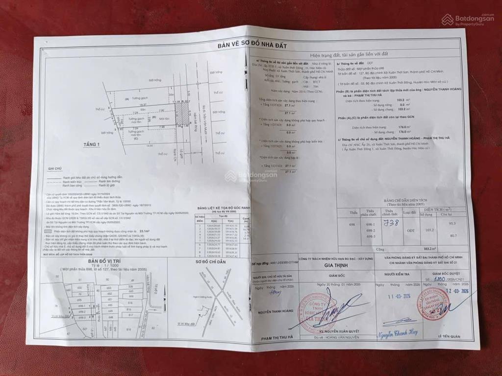 Bán nhà 6.2x18m, sổ hồng riêng  xuân thới đông 1, gần trần văn mười và quốc lộ 22