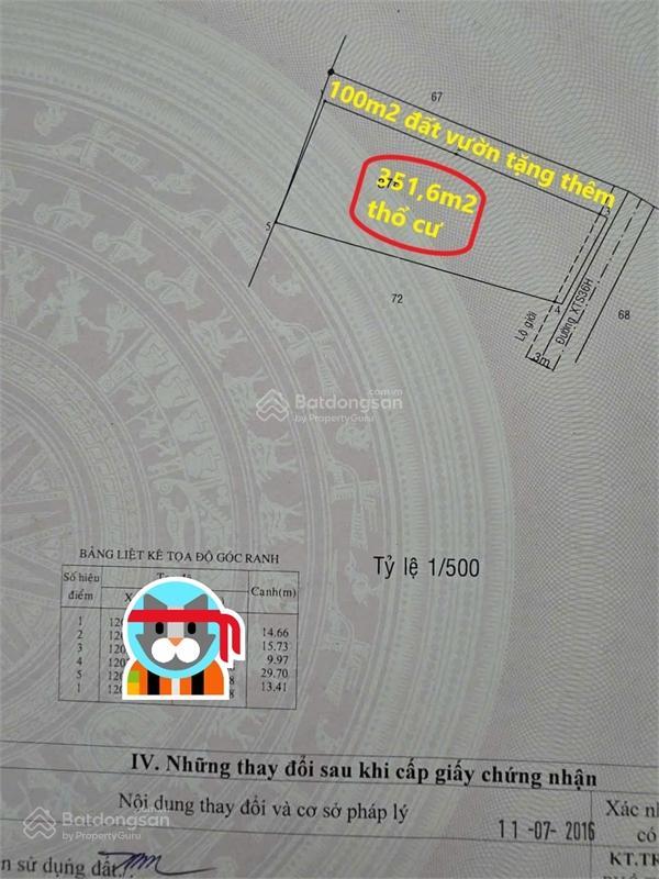 Bán lô đất thổ 450m2  hxh nguyễn văn bứa, xuân thới sơn, gần trường nguyễn hồng đào  chỉ 6.3 tỷ