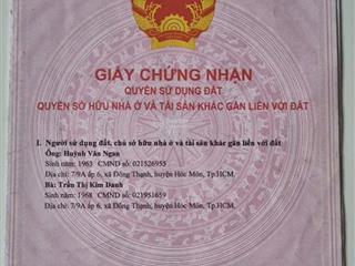 Bán nhà 6x25m, 2pn  nguyễn thị sáng, đông thạnh  giá chỉ 2.68 tỷ