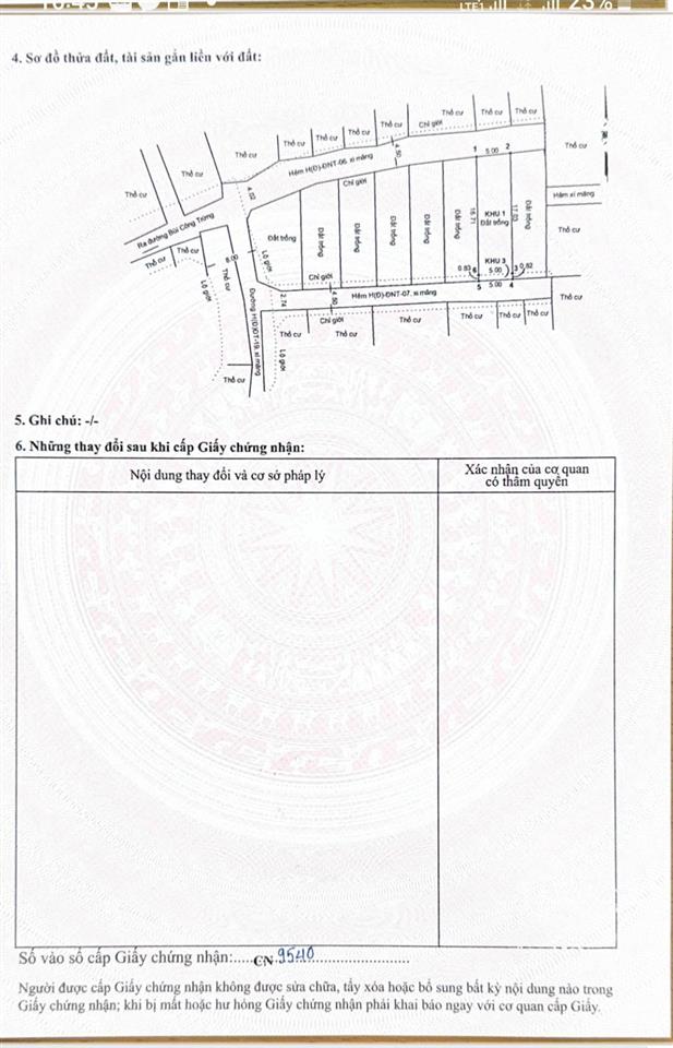 Bán lô đất thổ 5x19m, đặng thúc vịnh, đông thạnh, gần ngã 3 đồn  giá 2.7 tỷ tl