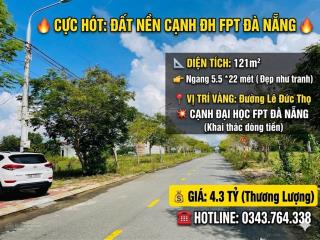 Giá rẻ bất ngờ  4.3 tỷ cho 121m2 đường lê đức thọ sát đh fpt đà nẵng