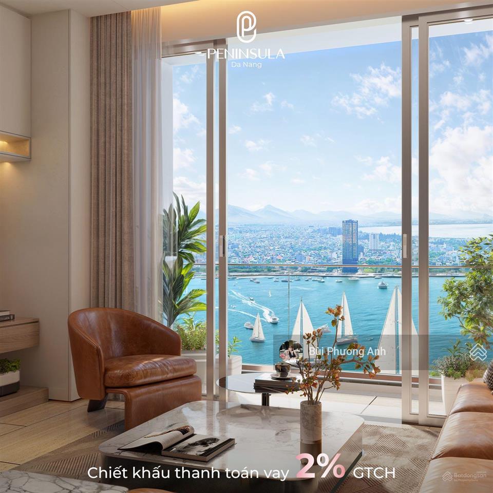 Thổ địa sơn trà đà nẵng, bán căn góc peninsula view sông giá tốt, nội thất cao cấp, vốn tự có 1tỷ9