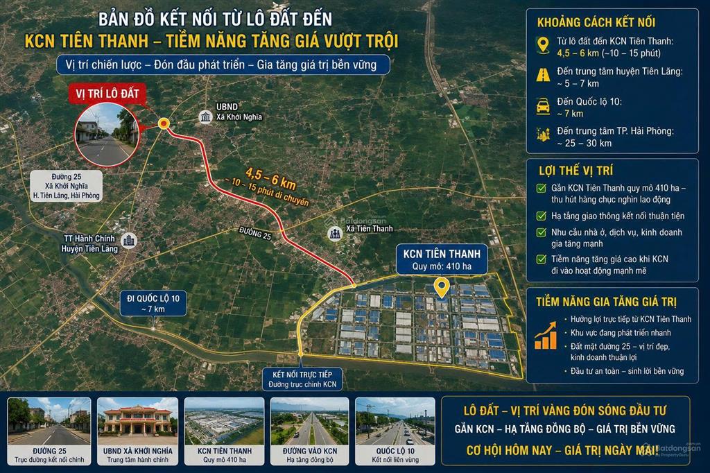 Lô đất mặt đường 25  săn đất đón sóng kcn tiên thanh