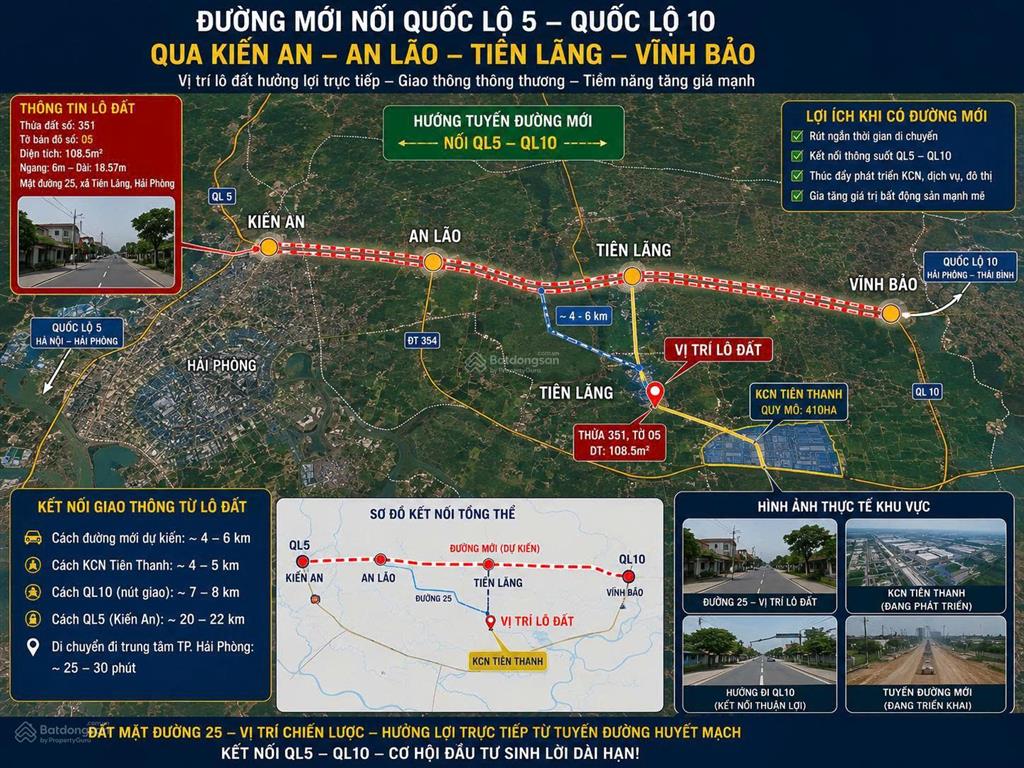Lô đất mặt đường 25  săn đất đón sóng kcn tiên thanh