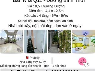 @bán nhà q11 9.5ty cải tạo làm chdv , xe hơi tận cửa 5 tầng.