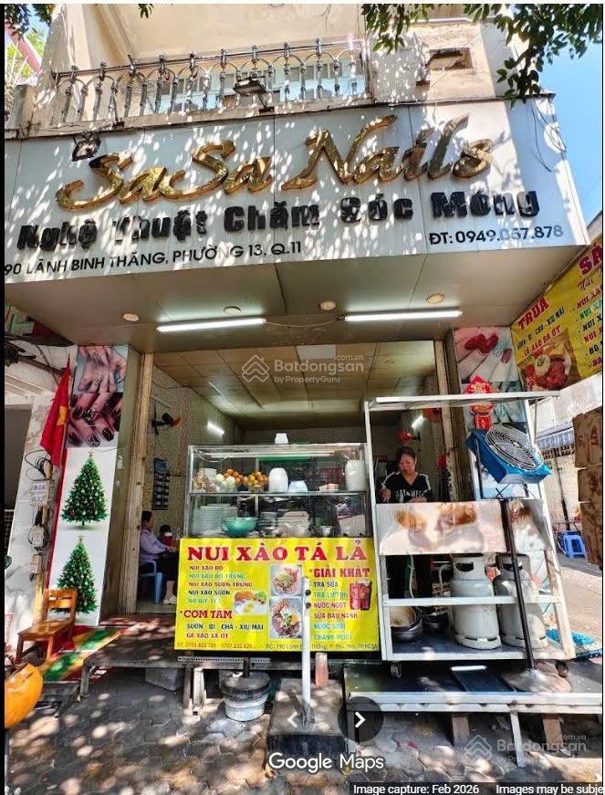 Cho thuê góc 2mt lãnh binh thăng 5x15m 3 tấm ngay chợ phú thọ