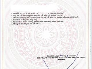 Bán đất mặt tiền tỉnh lộ 3, thôn phước thượng, phước đồng, nha trang