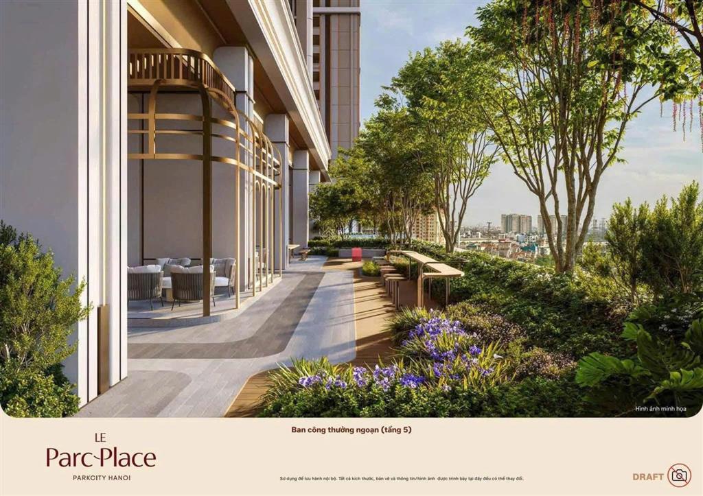 Chỉ từ 9xtr/m2 đã sở hữu ngay căn hộ tại le parc place dt 107m2 ck lên đến 10% view công viên