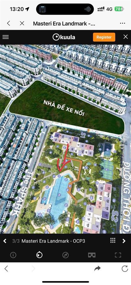 Chính chủ bán căn studio tòa spark 1 masteri era landmark hướng đông nam view bể bơi chỉ 2.2 tỷ