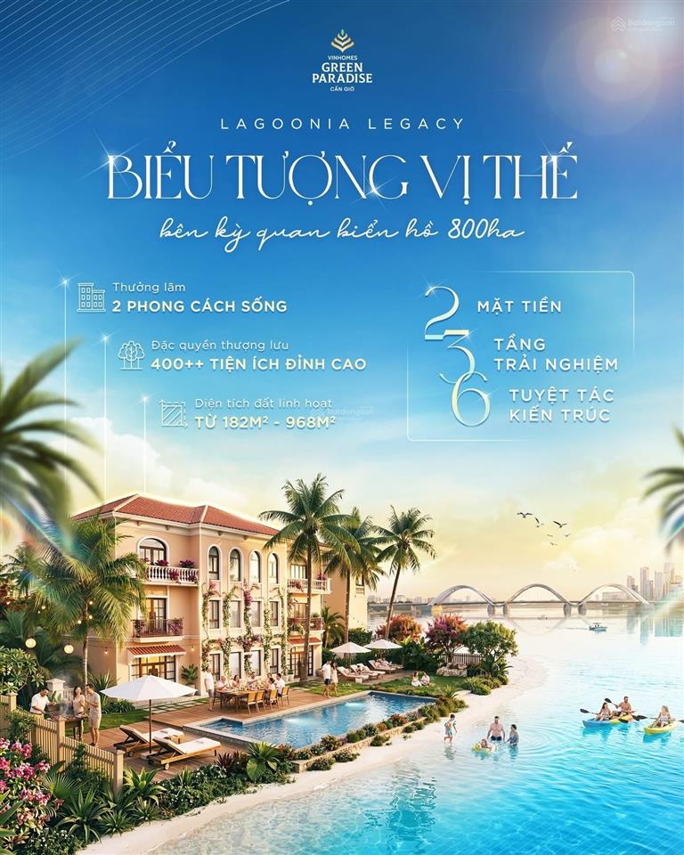Suất ngoại giao biệt thự song lập rẻ quạt. view biển hồ lagoon. giá tốt