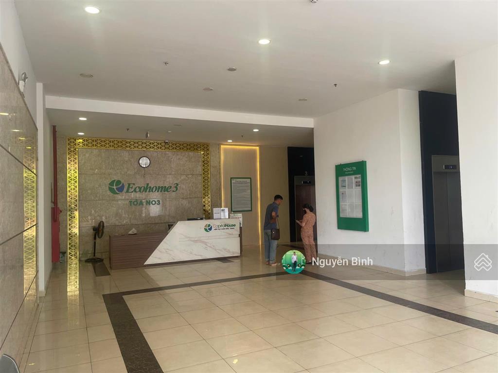 Bán căn 1 ngủ + 1 ecohome 3  tòa no3  full nội thất tivitủ lạnhđiều hòa