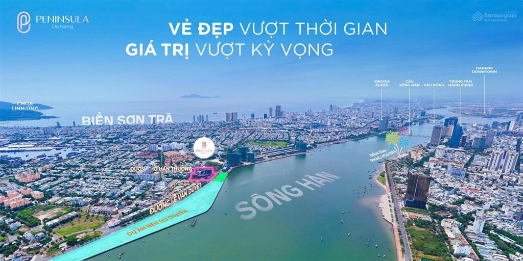Căn góc nổi bật  căn hộ cao cấp 2pn sông hàn, hàng ngoại giao giá cđt  dự án peninsula đà nẵng