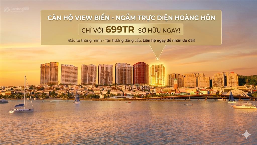 Còn suất cho ai có tầm nhìn chỉ với 699tr  sở hữu ngay căn hộ biển phú q, dòng tiền hơn 20tr/tháng