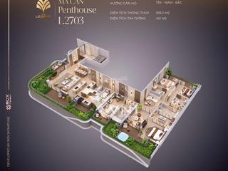 Penthouse l.2703  the legend da nang  393m2. sổ hồng lâu dài, view pháo hoa. 60 tỷ