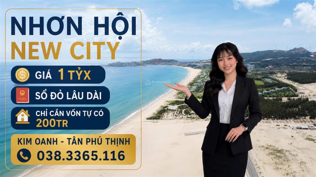 Đất nền nhơn hội new city cam kết giá tốt hơn f0 sổ đỏ lâu dài ven biển quy nhơn