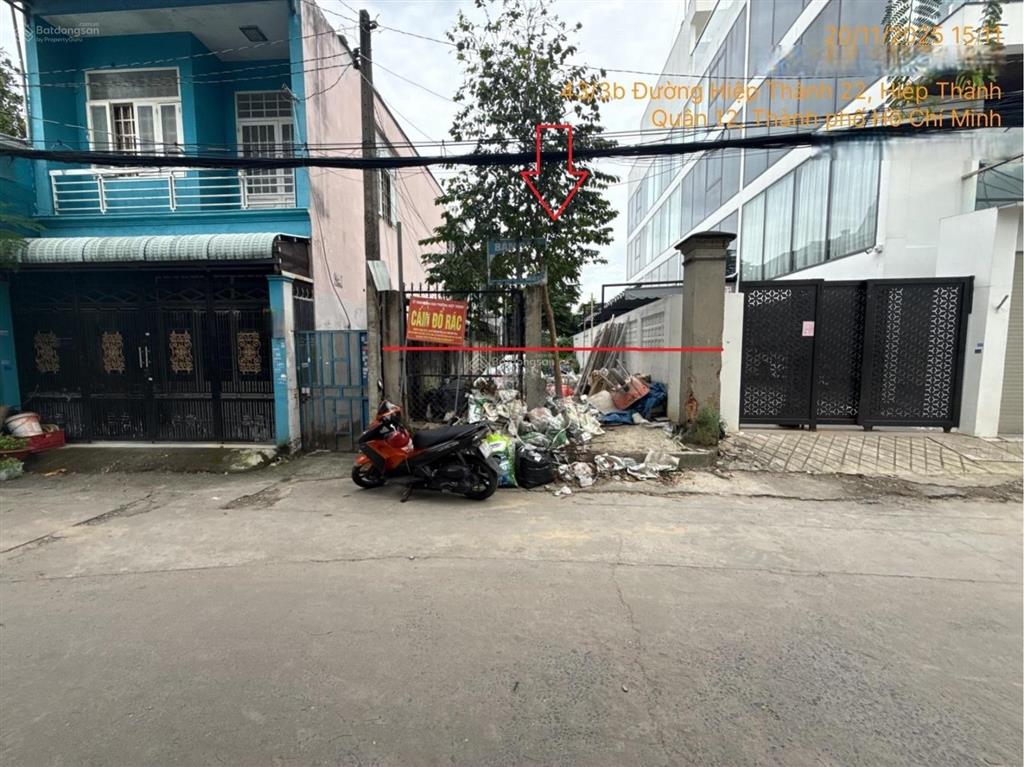 Bán đất hẻm 438, lê văn khương, 101,1m2, 4,96 tỷ, view đẹp hàng hiếm tại quận 12