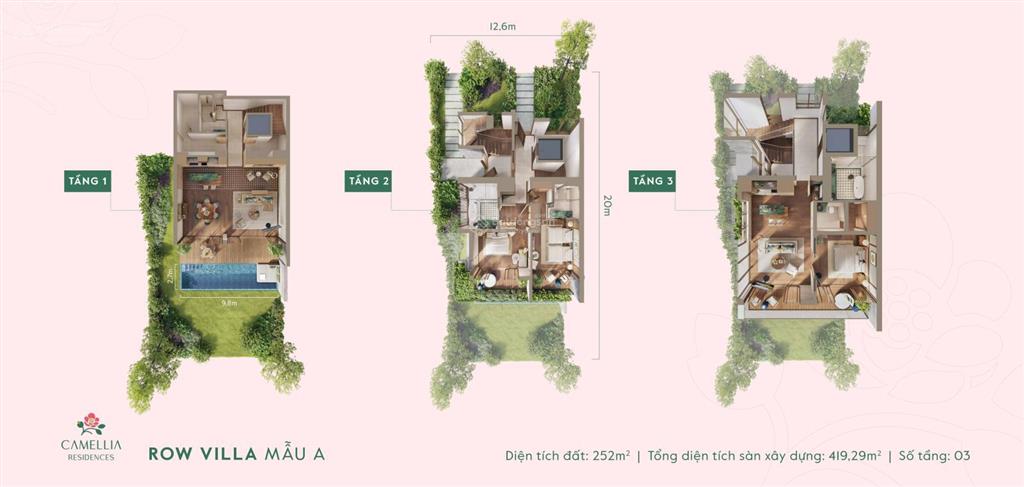 Vốn chỉ từ 5,6 tỷ sở hữu bt 160m2 vị trí cạnh intercontinental, hồ bơi riêng 22m, 3 tầng, 4pn